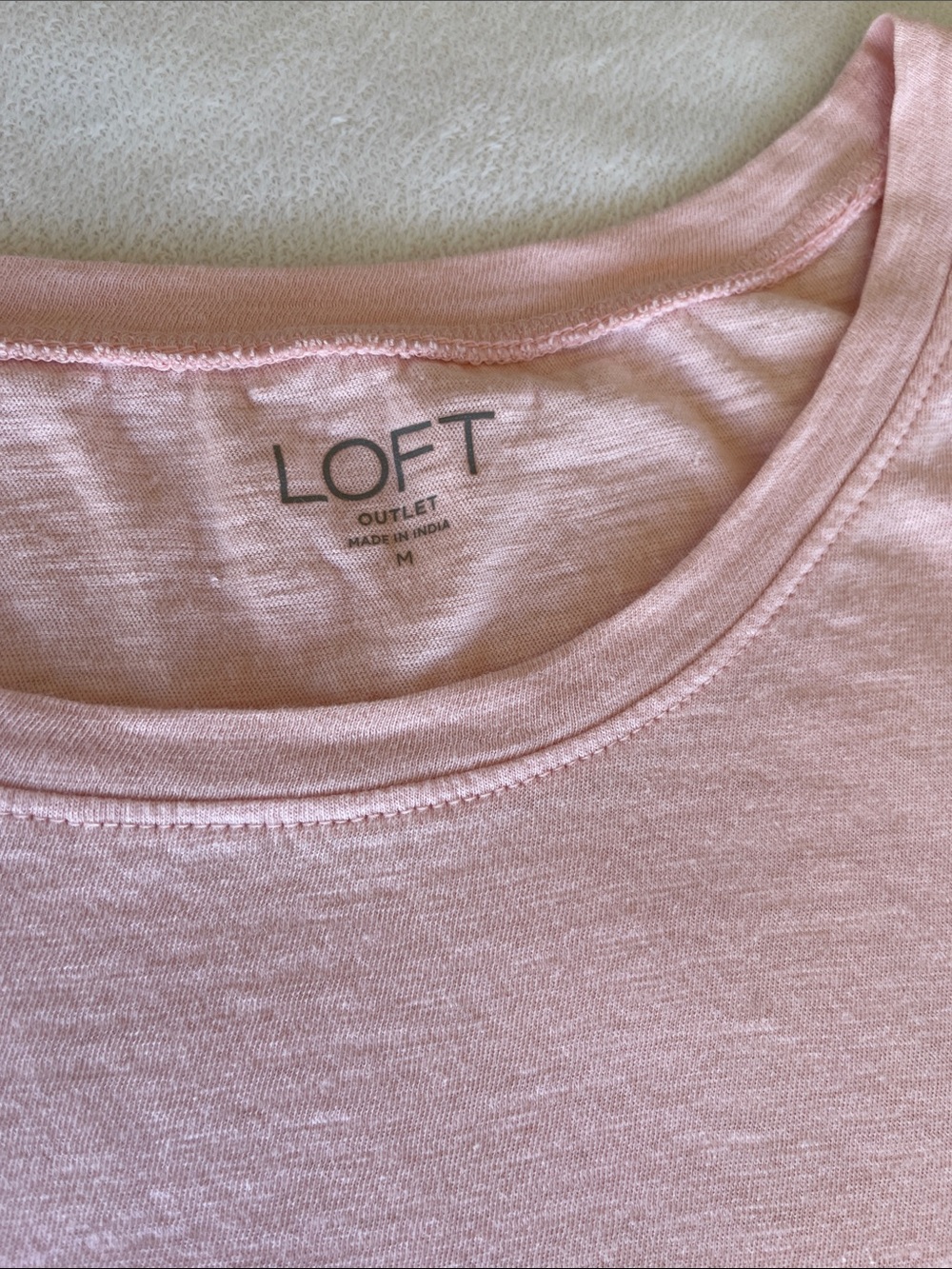 LOFT Outlet Peachy Blush Pink Floral Sleeveless Tank Top Size Medium 100% Cotton - Picture 6 of 7